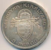 1938. 5P Ag "Szent István" T:2 
Adamo P8.1
