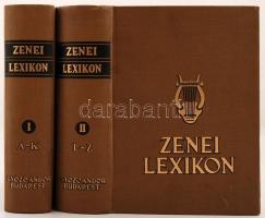 Szabolcsi Bence-Tóth Aladár(szerk.): Zenei Lexikon. A zenetörténet és zenetudomány enciklopédiája, I-II. kötet. Bp., 1935, Győző Andor. Kiadói egészvászon kötés, jó állapotban.