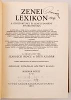 Szabolcsi Bence-Tóth Aladár(szerk.): Zenei Lexikon. A zenetörténet és zenetudomány enciklopédiája, I...