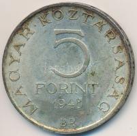 1948. 5Ft Ag "Petőfi" T:2,2- patina