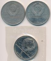Szovjetunió 1979-1980. 1R (3xklf) T:1-2 Soviet Union 1979-1980. 1 Rubles (3xdiff) C:UNC-XF