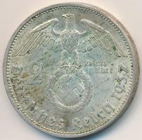Német 3. Birodalom 1937A 2M Ag "Hindenburg" T:2 patina 
German Third Reich 1937A 2 Mark A...