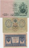 Orosz Birodalom 1912-1917. (1898) 1R + (1905) 3R + (1909) 5R + 10R + 25R. Szign.: Shipov T:III Russi...