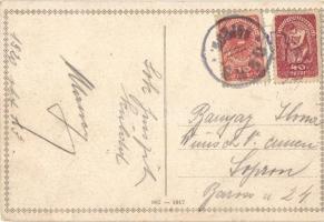 14 db RÉGI városképes képeslap, az Osztrák-Magyar Monarchia területéről, egy lap 1899-ből, egy cenzú...