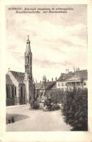 Sopron - 2 db képeslap, a Hatvan Ferencház valamint a Bencések templom és vármegyeház, Blum Náthán f...