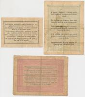 1848. 2Ft + 5Ft barna + 1849. 30kr "Kossuth bankó" T:III,III-