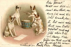 Dog music band, Wezel & Naumann Serie 4. No. 3. litho (fl)