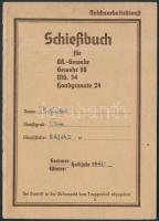 1941 Schießbuch für KK-Gewehr, Gewehr 98, MG 34 und Handgranate 24, német nyelvű lőkönyv, jó állapotban /  1941 Schießbuch für KK-Gewehr, Gewehr 98, MG 34 und Handgranate 24, shooting book in German, in good condition