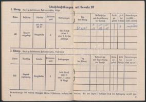 1941 Schießbuch für KK-Gewehr, Gewehr 98, MG 34 und Handgranate 24, német nyelvű lőkönyv, jó állapot...