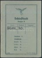 cca 1942 Schießbuch für Gewehr, LMG, Pistole, MP, német nyelvű lőkönyv, jó állapotban /  1941 Schießbuch für Gewehr, LMG, Pistole, MP, shooting book in German, in good condition