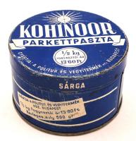 Kohinoor parkettapaszta fém doboza, d: 10,5 cm, m: 6,5 cm