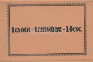 Lőcse, Levoca; leporellos képeslapfüzet 12 lappal / postcard booklet in leporello form with 12 cards