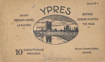 Ypres, Before, during and after the war - postcard booklet with 7 cards