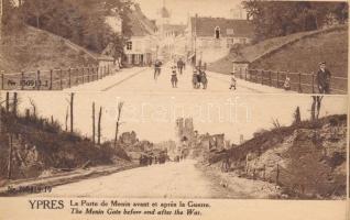 Ypres, Before, during and after the war - postcard booklet with 7 cards