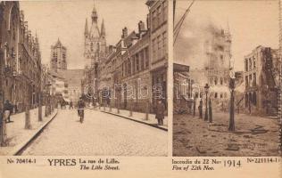 Ypres, Before, during and after the war - postcard booklet with 7 cards