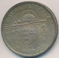 1938. 5P Ag "Szent István" T:2 patina
Adamo P8.1