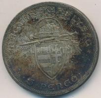 1938. 5P Ag "Szent István" T:2,2- ph., erős patina
Adamo P8.1