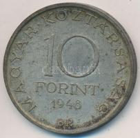 1948. 10Ft Ag "Széchenyi" T:2- patina