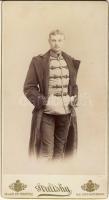 1894 Huszártiszt egyenruhában Strelisky fotó 20x11 cm