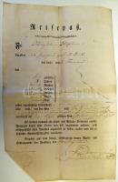 1823 Német nyelvű útlevél Pozsony