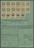 1944 Német nyelvű alkalmazott-biztosítási kártya, bélyegzésekkel /

1944 Employee insurance card i...