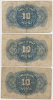 Spanyolország 1926. 25P + 1928. 25P + 1935. 10P (7x) T:III,III-
Spain 1926. 25 Pesetas +  1928. 25 ...