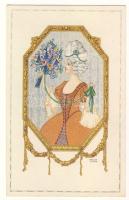 August Patek szignós művészlap