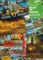 123 db MODERN városképes képeslap, az egykori NSZK területéről, 2 db motívumlappal / 123 modern town view postcards from the former West Germany with 2 motive postcards