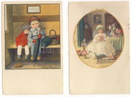 2 db Pauli Ebner művészlap