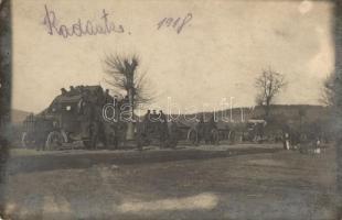 1918 Radóc, Radauti; Osztrák-magyar teherautók / Austro-Hungarian trucks, photo