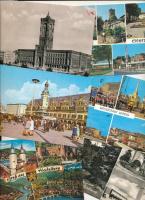 38 db MODERN városképes képeslap az egykori NDK területéről, sok használatlan lappal / 38 modern town view postcards from the former East Germany with lots of unused postcards