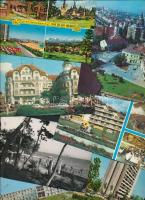 82 db modern városképes képeslap, romániai városok, több díjjegyes lappal / 82 modern town view postcards, Romanian cities, with some postal stationary cards