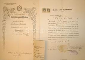 1911-1936 Dr.vitéz Tátrallyay (Wien) Zoltán orvosprofesszor okmányai (3db)