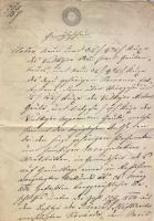 1854 30kr-os okirati szignetta teljes okmányon (Zalathna)