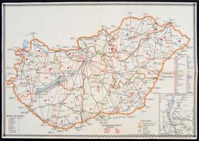 cca 1949-1950 A magyar postai vonalcsoportok térképei, sorszámozott térképszelvények, nem teljes sor...