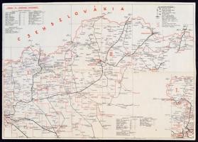 cca 1949-1950 A magyar postai vonalcsoportok térképei, sorszámozott térképszelvények, nem teljes sor...