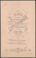 cca 1910-1930 Német színész(?) portréja, Krziwanek műterméből, hátulján feliratozva, 10,5×6,5 cm