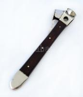 DRGM szivarvágó, fa rátétes nyéllel, jelzett h: 13 cm /  DRGM cigar cutter, l: 13 cm