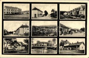 Ilosva, Irsava; Mozaiklap vasútállomással / multi-view with railway station