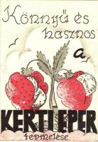 2 db RÉGI használatlan motívumlap; reklám (kerti eper, angóra) / 2 old unused motive cards; advertisement (strawberry, angora)