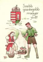 Szebb, Gazdagabb magyar jövőt! Diákkaptár / Hungarian Youth Association propaganda card s: Csongor Éva (EK)