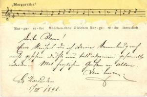 1898 Margarethe / Music sheet, Emb. (EK)
