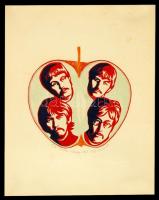 Csipes Antal (1953-): Beatles emléklap. Szitanyomat, papír, jelzett, 46×35 cm