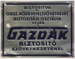 Gazdák Biztosító szövetkezete fémtábla 18x14cm