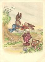 Easter, rabbit family, Charlotte Baron E.B.D. Nr. 4006. s: R.A.A.