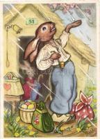 Easter, rabbits, Charlotte Baron E.B.D. Nr. 4032. s: R.A.A. (fl)