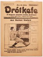 1942 Drótkfefe, A magyar közélet tréfás hetilapja, szerk.:Lukách Gyula, 3 száma, pp.:8, 32x24cm