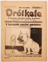 1942 Drótkfefe, A magyar közélet tréfás hetilapja, szerk.:Lukách Gyula, 3 száma, pp.:8, 32x24cm