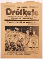 1942 Drótkfefe, A magyar közélet tréfás hetilapja, szerk.:Lukách Gyula, 3 száma, pp.:8, 32x24cm