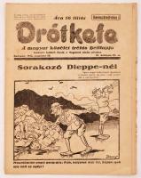 1942 Drótkfefe, A magyar közélet tréfás hetilapja, szerk.:Lukách Gyula, 3 száma, pp.:8, 32x24cm